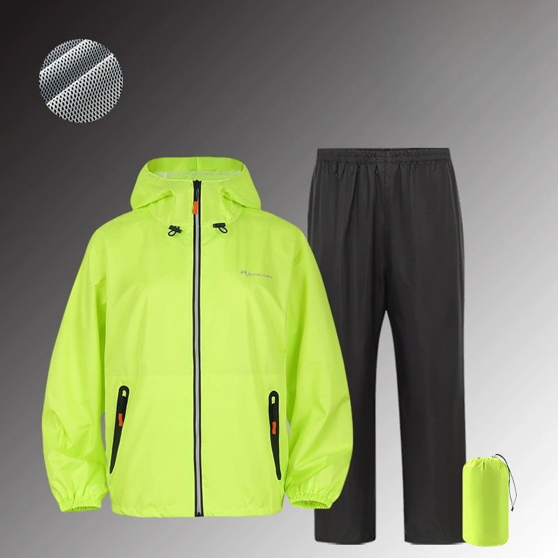 Cycling Gear For Men - Tam Vücut Su Geçirmez Yağmurluk Yansıtıcı