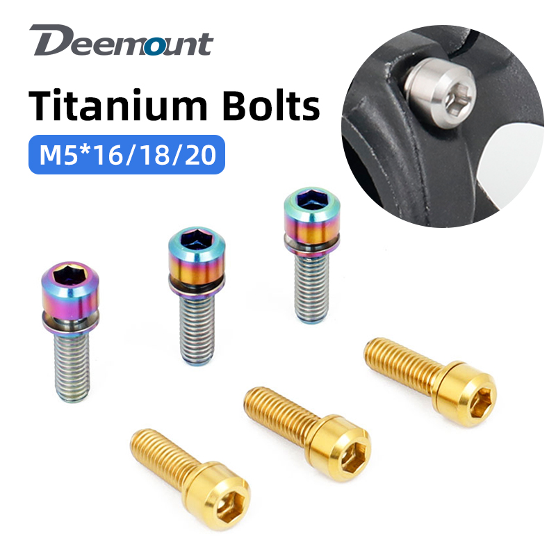 Cycling Gear Parts - 6 adet M5x16/18/20mm Titanyum Kök Sabitleme