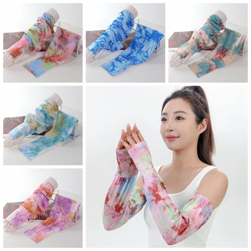 Batik boyama uzun buz ipek kol - Cycling Glove incelemesi ve fiyatı