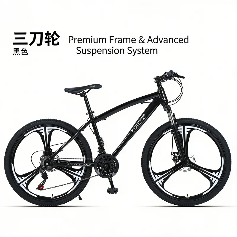 Siyah 24 inç Üç Bıçaklı Dağ Bi - Carbon Bike Frame incelemesi ve fiyatı